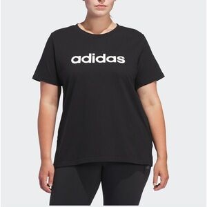 Adidas Black/White W LINEAR T IN - Women- T shirt - 1XL (Black ONLY)